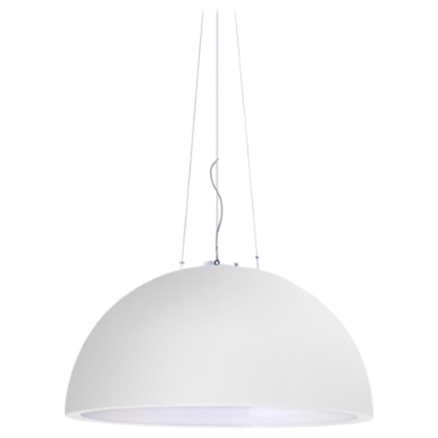 Lampada a sospensione Milky White Cupole 80 di Giò Colonna Romano