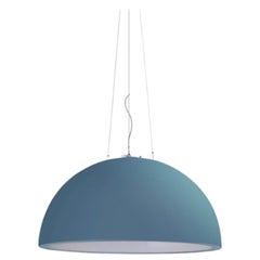Lampada a sospensione Cupole 80 blu polvere di Giò Colonna Romano