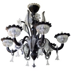 1990s Murano glass chandelier handcrafted by Italian artisans
