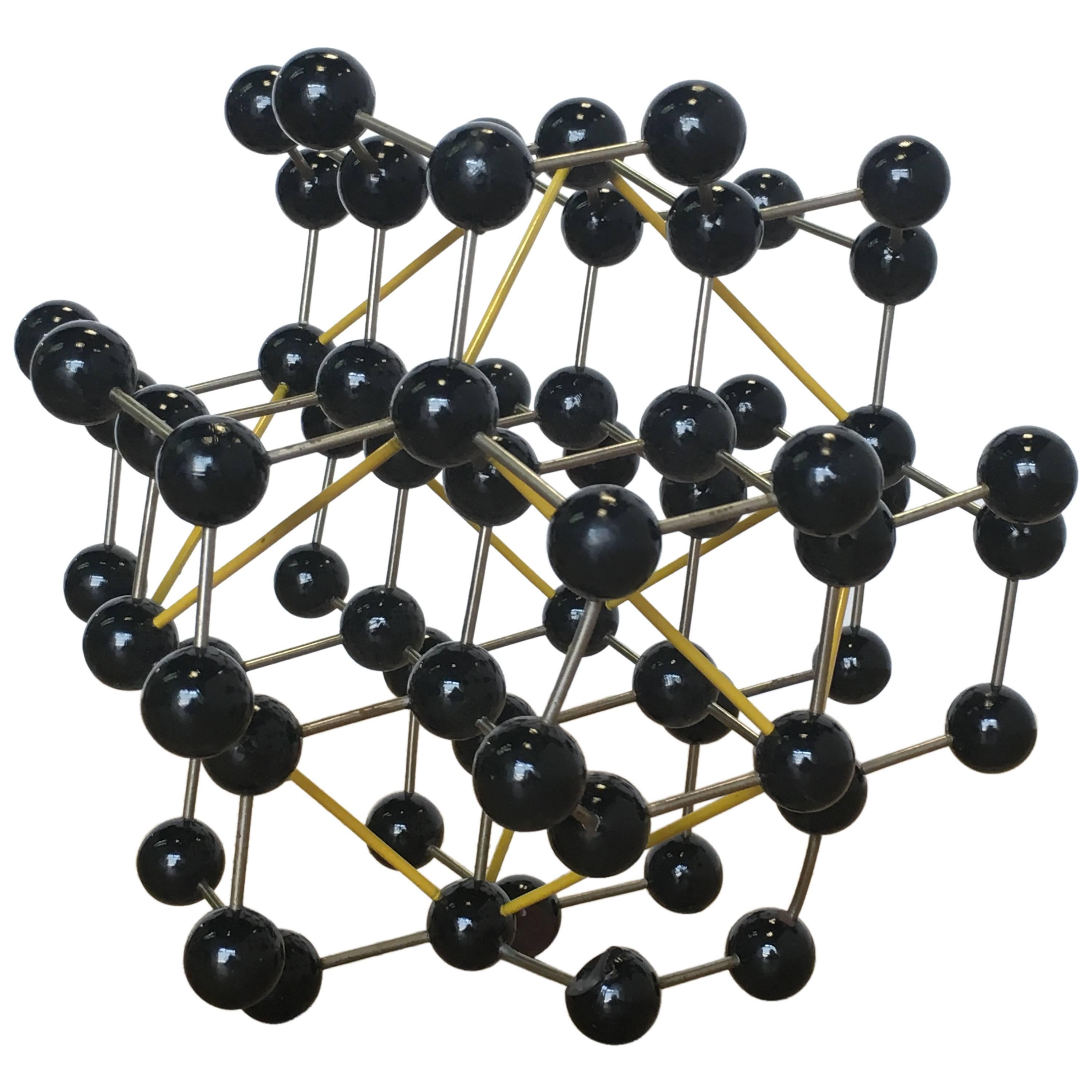 Vintage Ball and Stick Molecular Model of Diamond