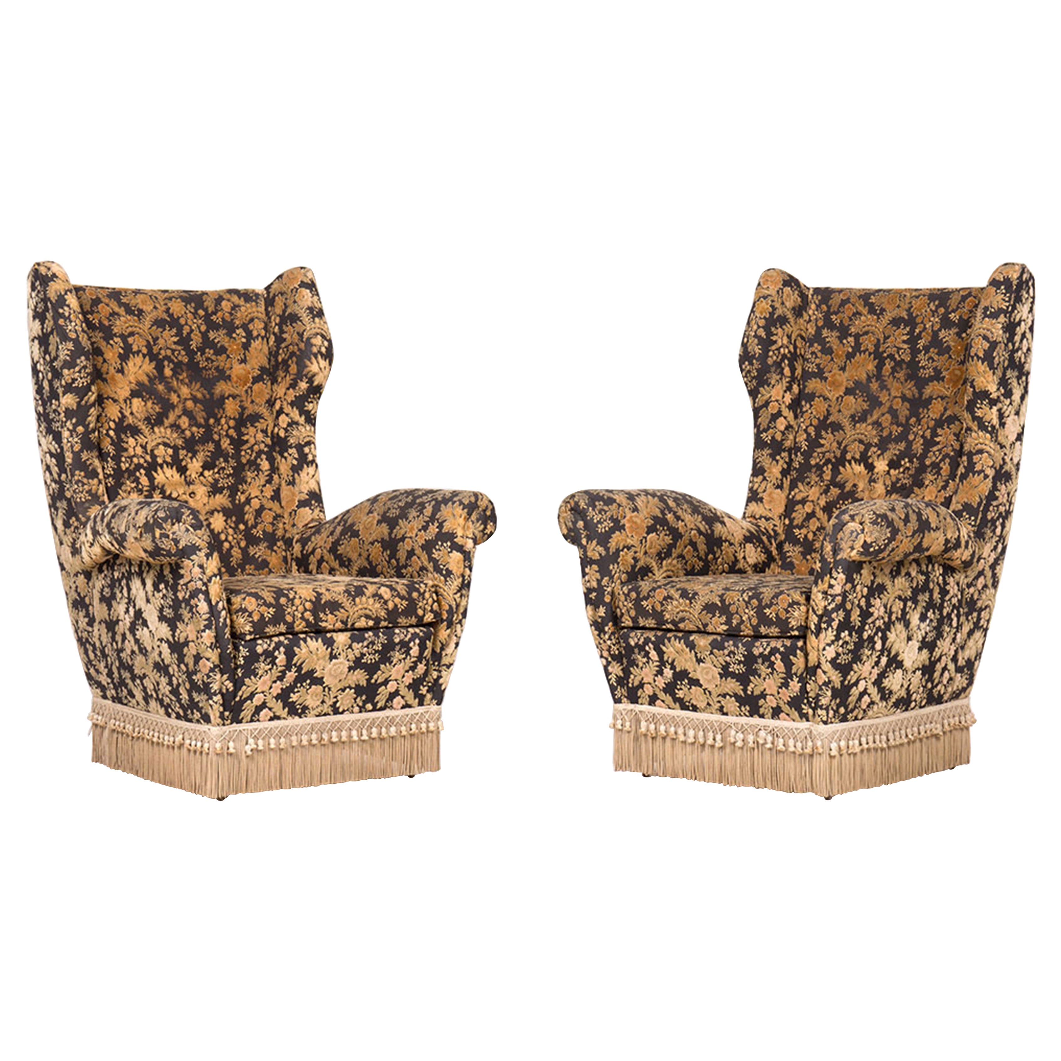 Pair of armchairs by Melchiorre Bega, 1940s