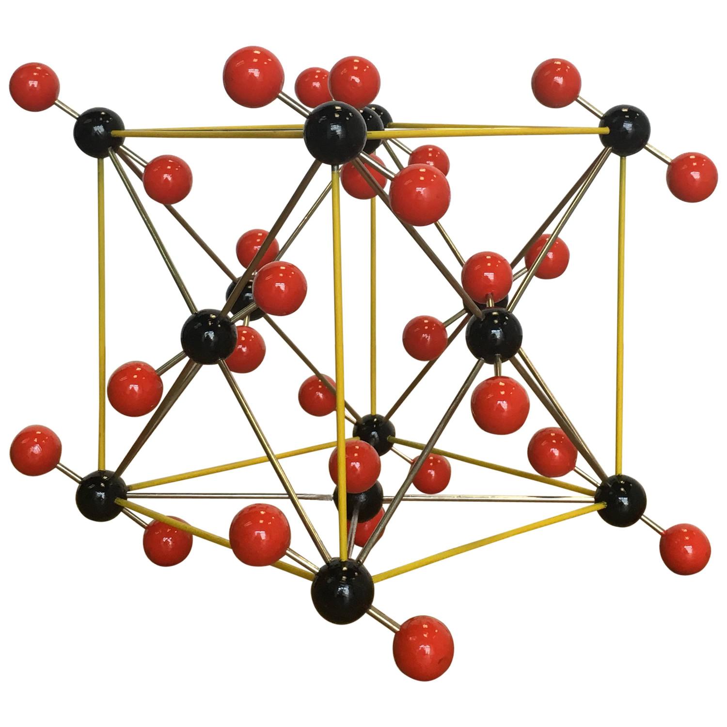 Vintage Ball and Stick Molecular Model of Carbon Dioxide For Sale at