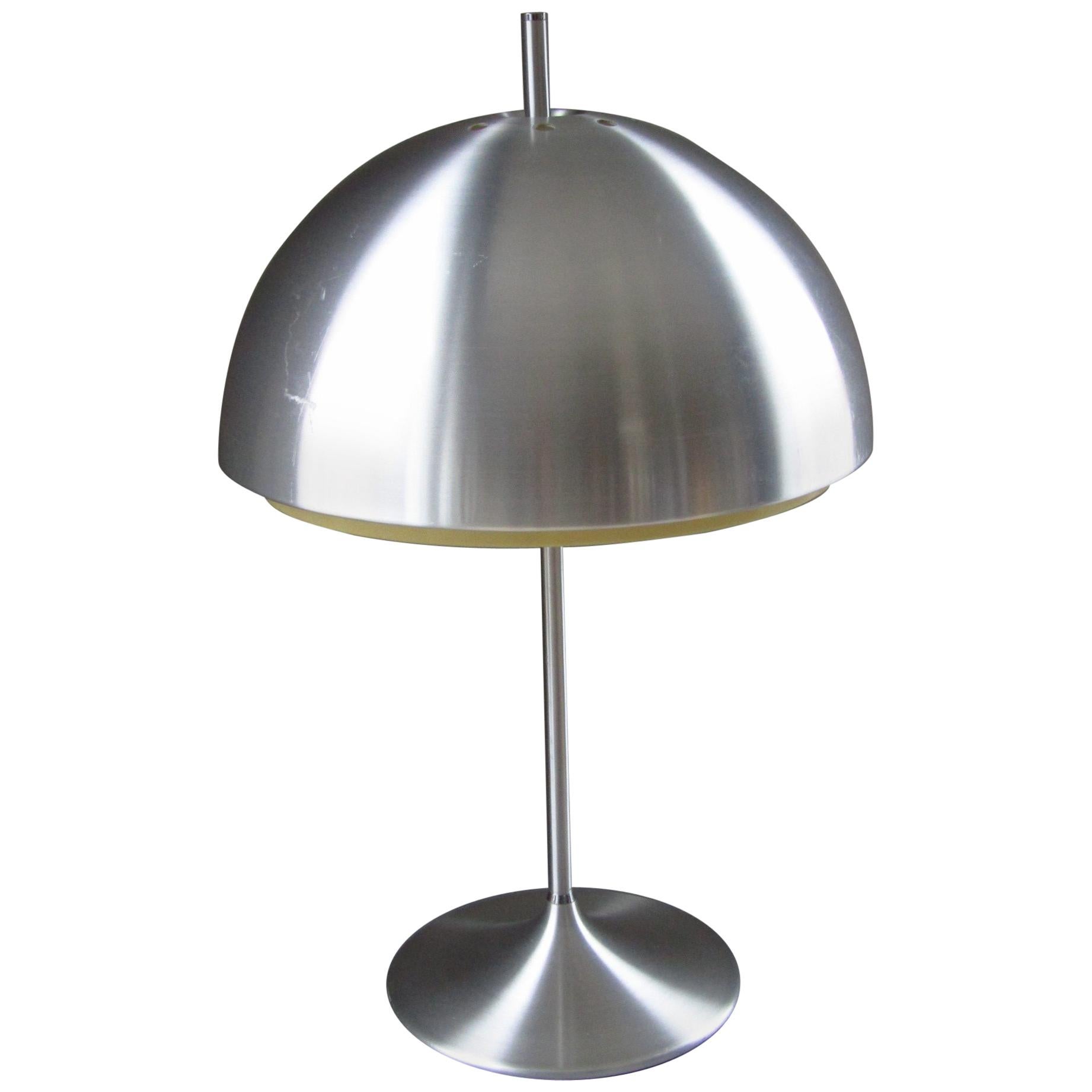 Midcentury Danish Pop Art Tulip Foot Aluminium Table Lamp, 1960 For Sale