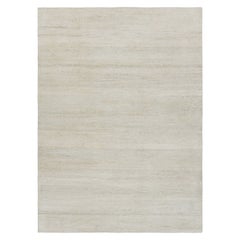 Rug & Kilim's Contemporary Strukturteppich in Creme und Beige mit Streifendekor
