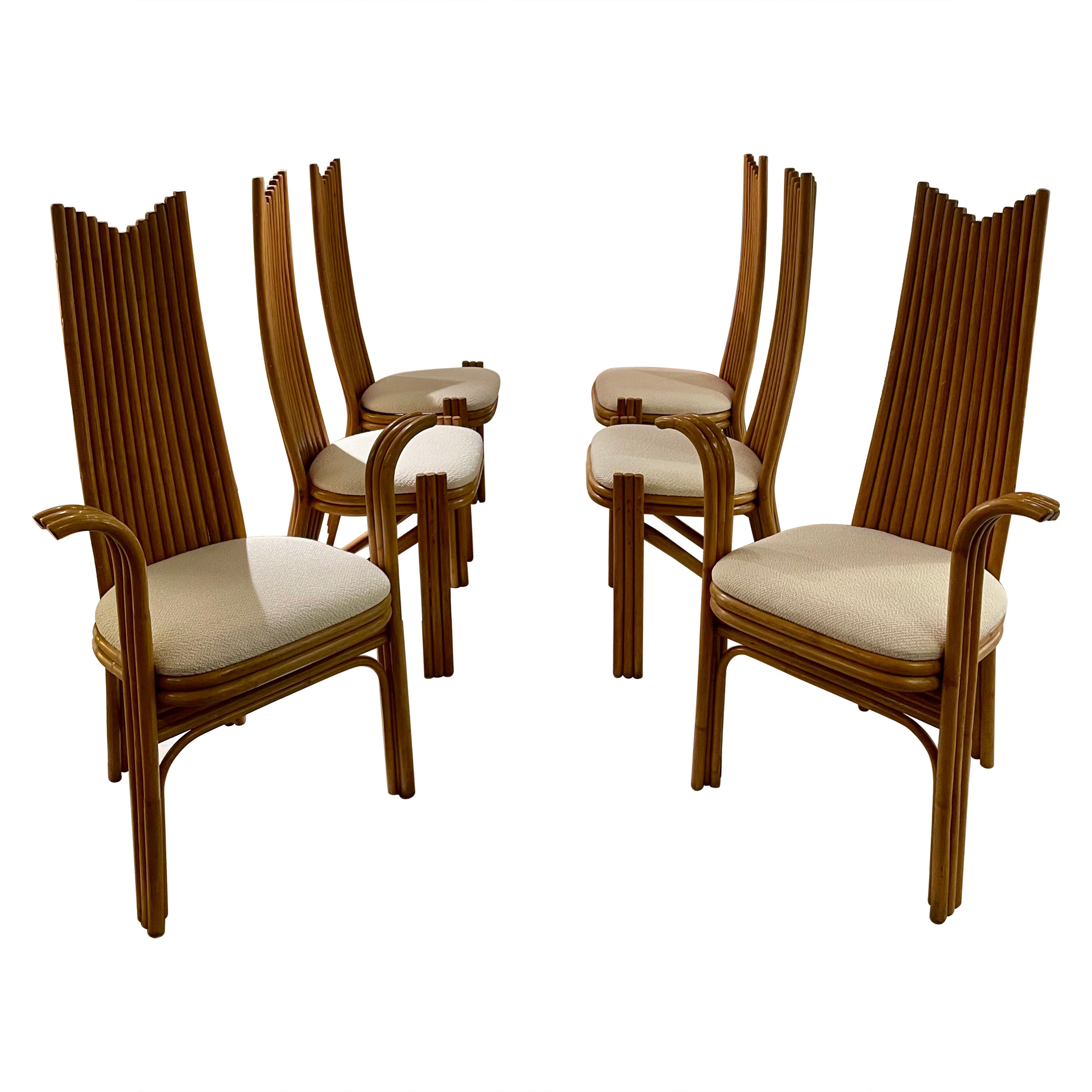 6 Bamboo Chairs