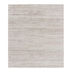 Rug & Kilim's Contemporary Strukturteppich in Creme, Grau und Beige mit Streifendekor