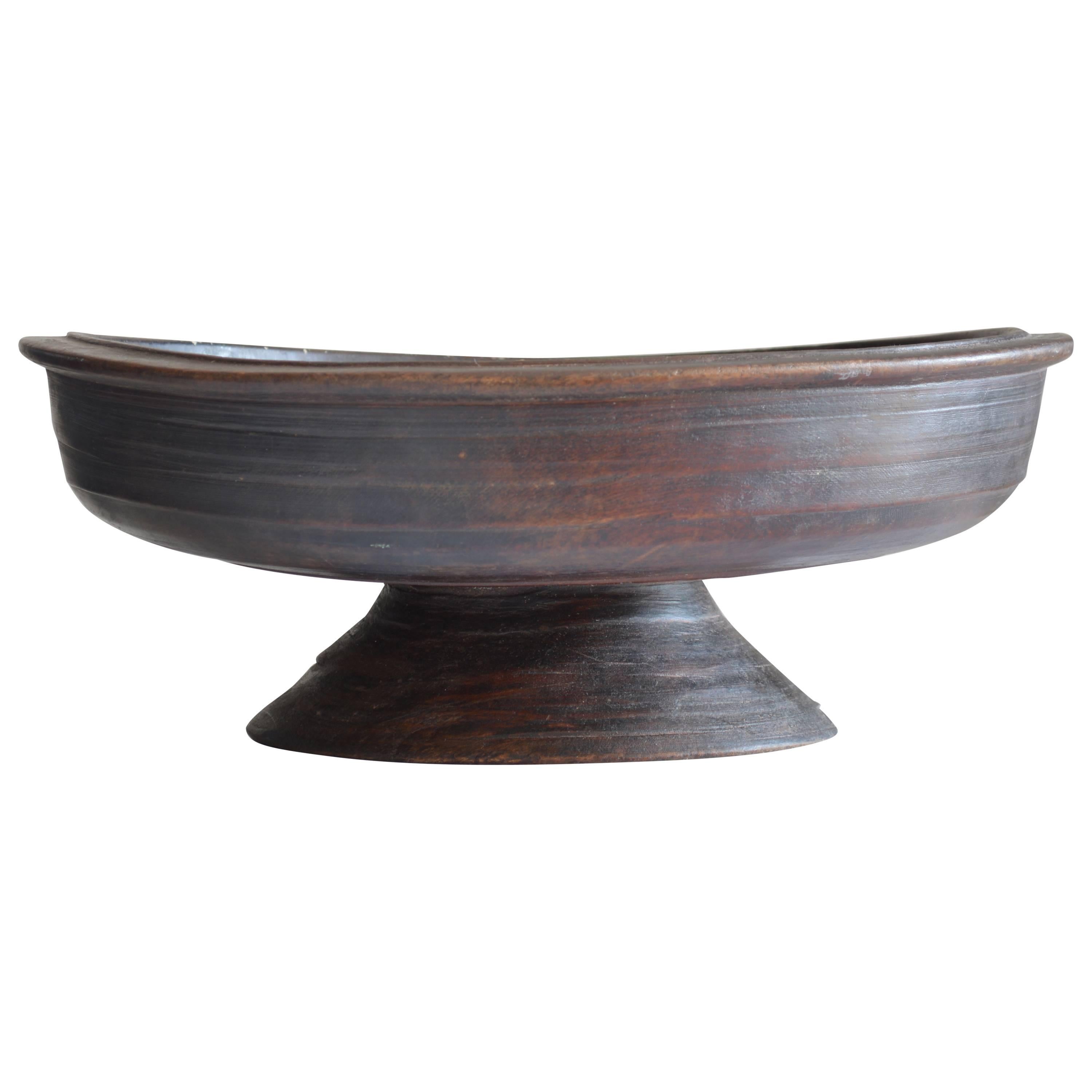 African Carved Wooden Bowl with Pedestal at 1stDibs african wooden bowls, african wood bowl