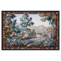 Tapiz Aubusson Francés Verdor - Siglo XIX - 148lx104h - No. 1501