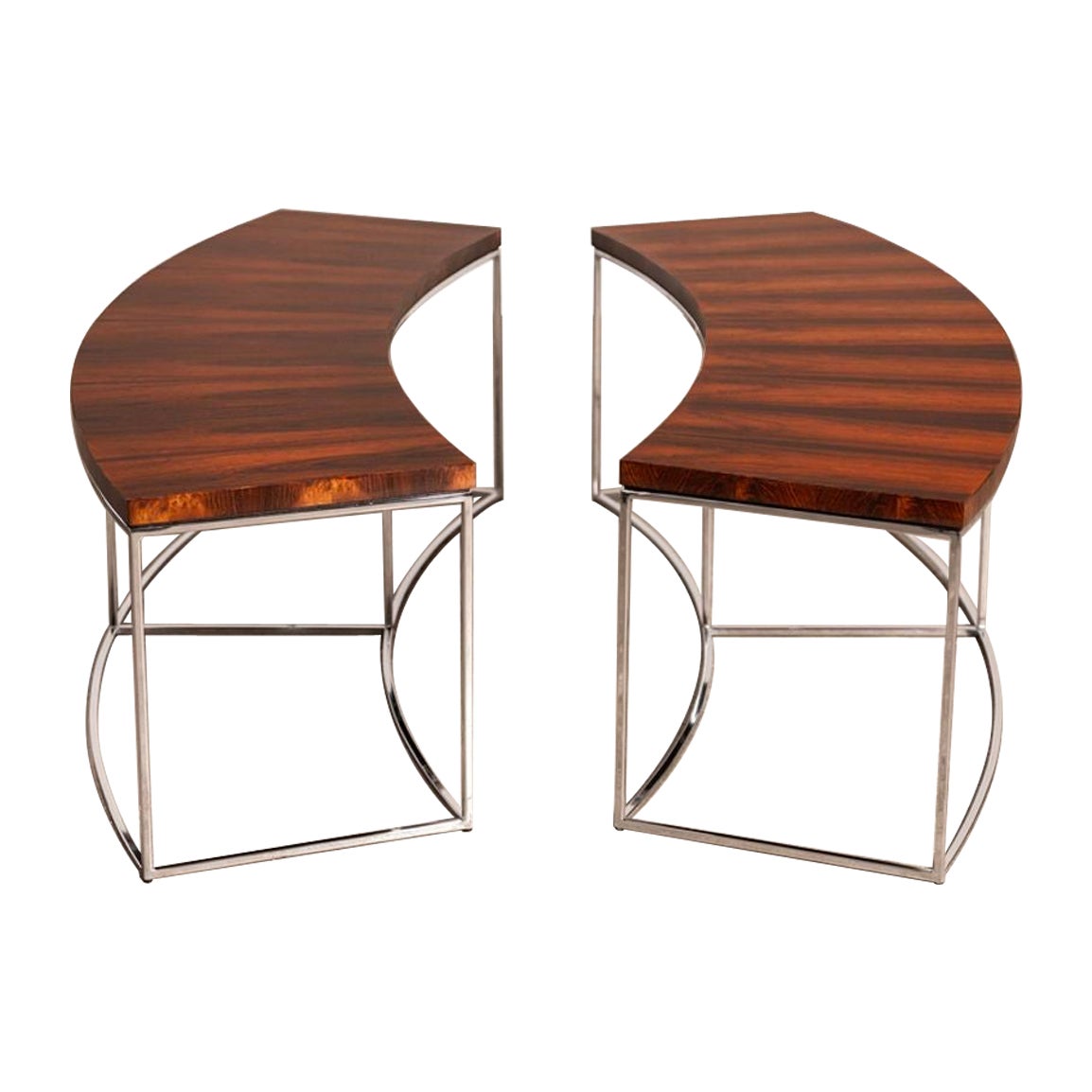 Sofa Console Tables in Brazilian Rosewood by Milo Baughman for Thayer Coggin