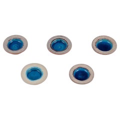 Vintage Nils Kähler for Kähler. Five small ceramic bowls. Ca 1970.