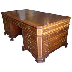 English Early 19th Century Partners Desk 4
