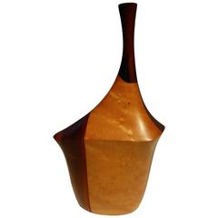 1973 Tom Tramel California Wood Artist Weedpot Vase