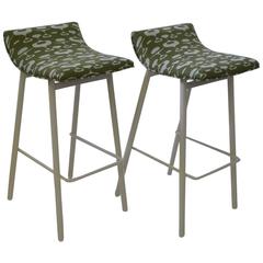 Pair of 1950s MCM Curved Seat Bar Stools 7