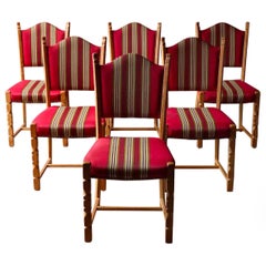 Chaises de salle à manger danoises en chêne à la manière de Henning Kjaernulf - Lot de 6 vers les années 1960