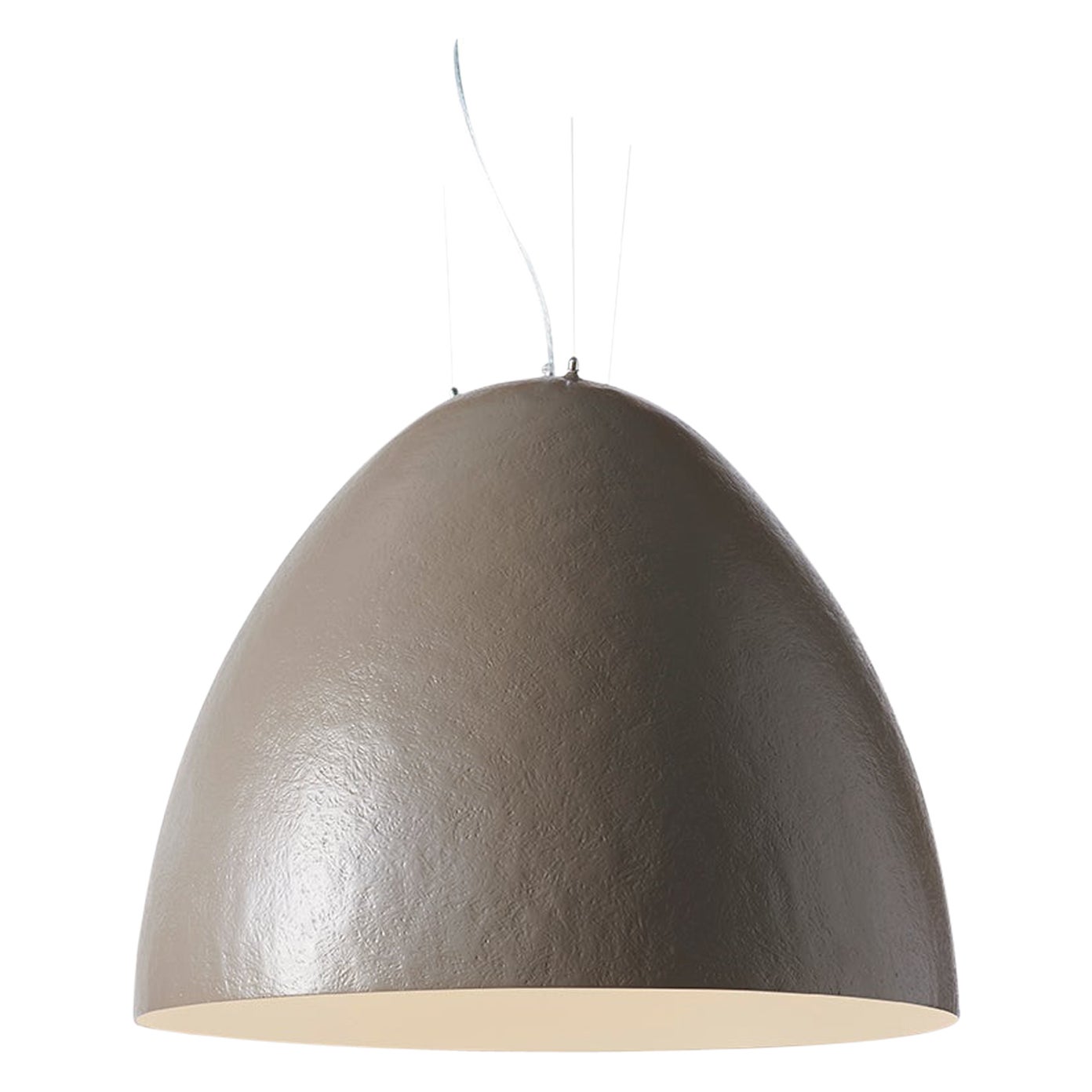 Lampada a sospensione grande Plume Beige Grey di Giò Colonna Romano