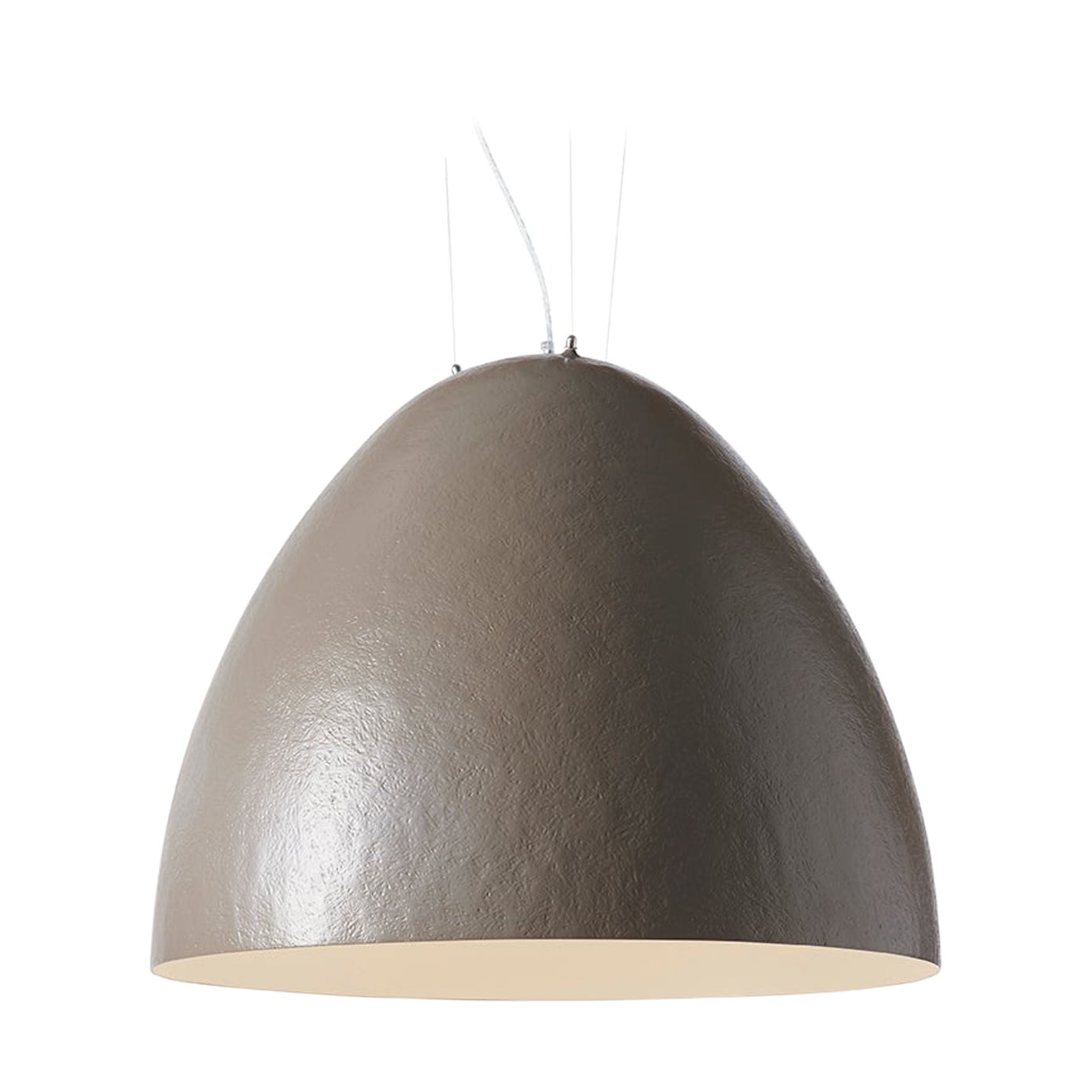 Lampada a sospensione piccola Plume Beige Grey di Giò Colonna Romano