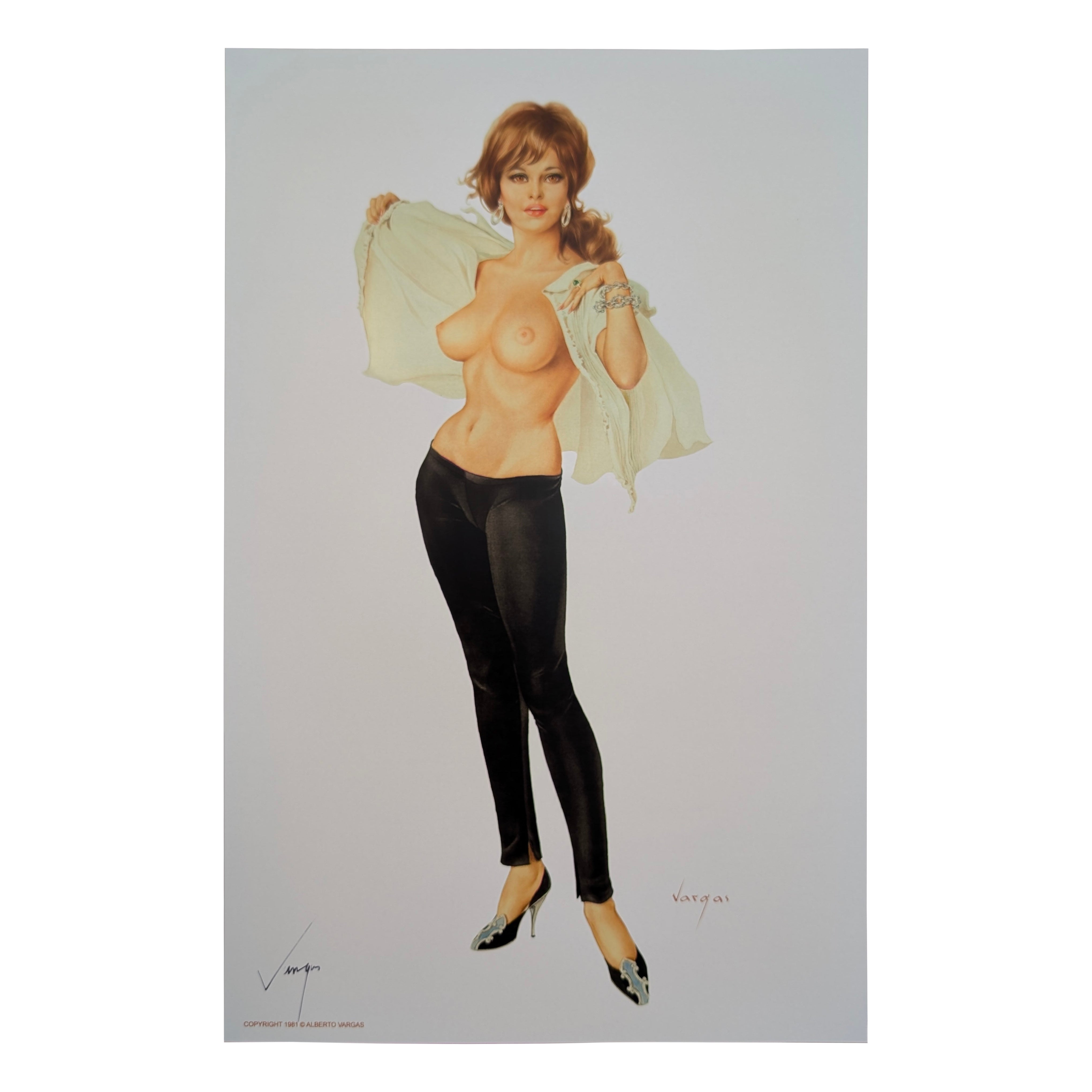 Alberto Vargas Stampa Pin-Up Girl firmata a mano, Pinup, Pin Up, 17x11