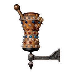 Early 20th Century Lighted Figural Copper Apothecary Sign