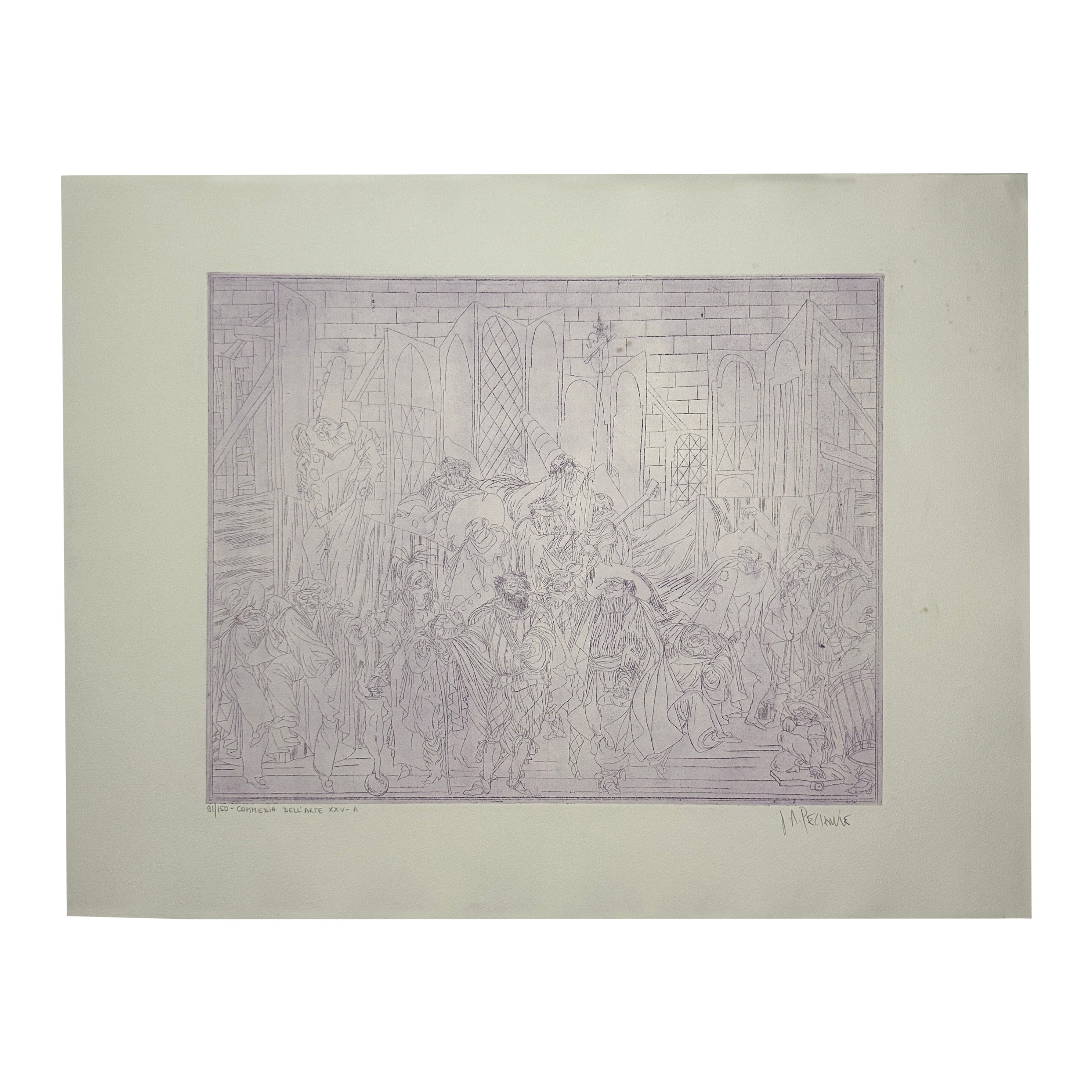 Joseph A. Pecsenke – Commedia Dell'Arte XXV-A Radierung