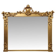 Early 19th Century Large Irish Giltwood Overmantel Mirror