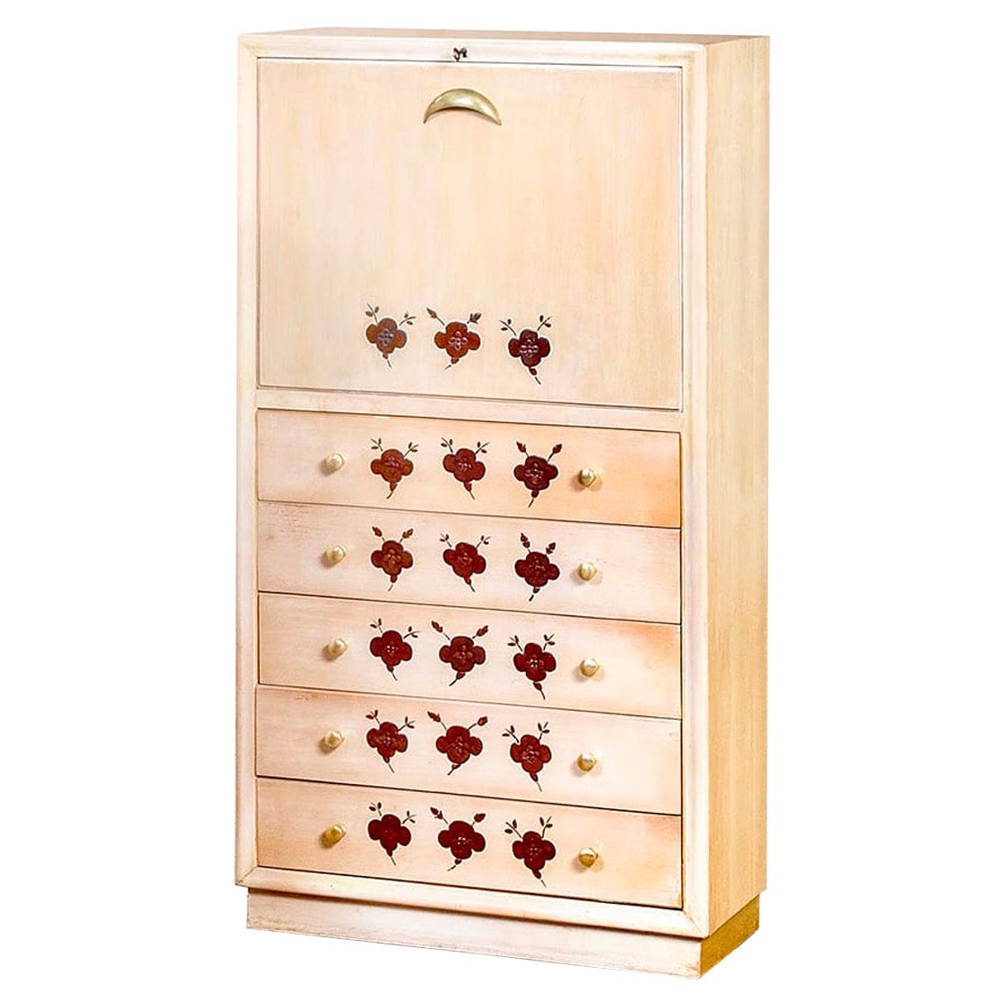 20th Century, Osvaldo Borsani Wooden Cabinet 40s