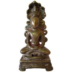 Antique  Bronze Figure of Parshwanath