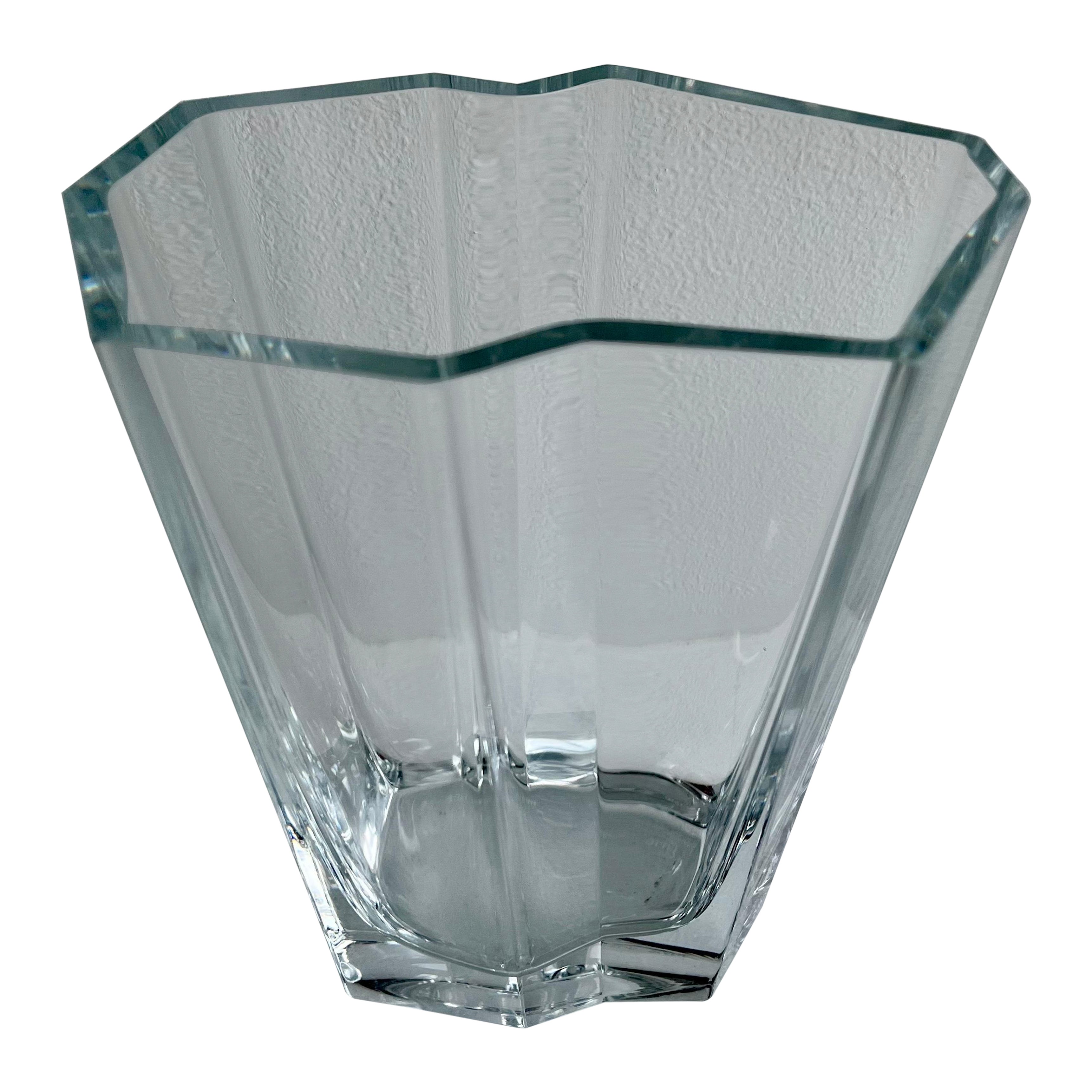 Large Pinja Crystal Vase by Tapio Wirkkala for Iittala, Finland, 1988