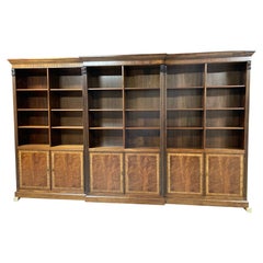 Custom Traditional Large Mahogany Bookcase by Leighton Hall - Made -To -Order