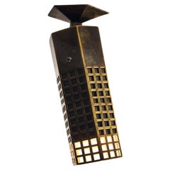 Hex Spot Light, Raw Tarnished Brass by DUNLIN