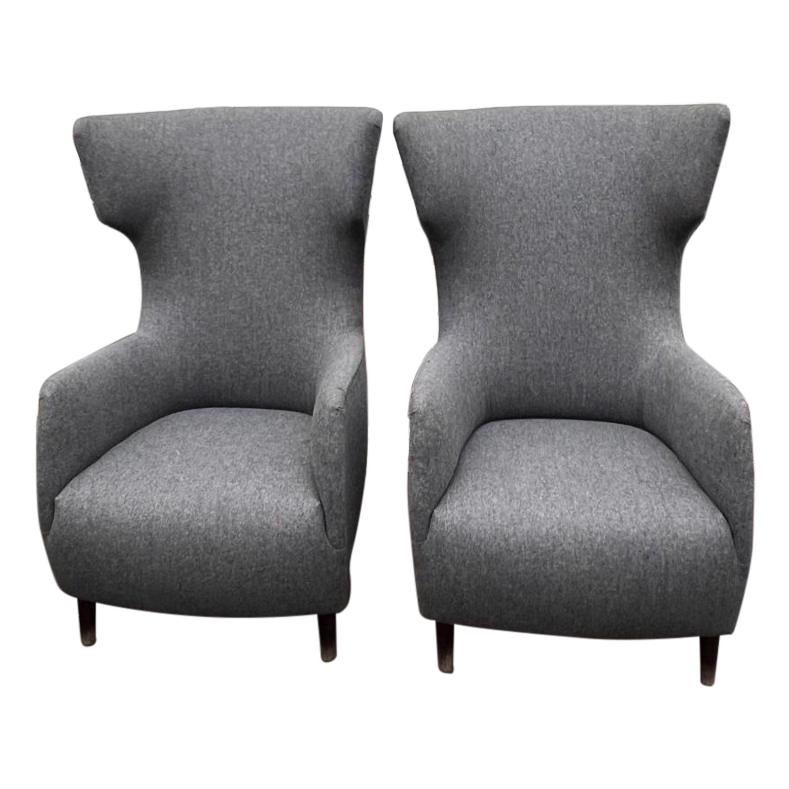 Pair of wingback chairs designed by Sean Dare