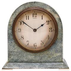 Vintage Art Deco Asprey Shagreen Clock