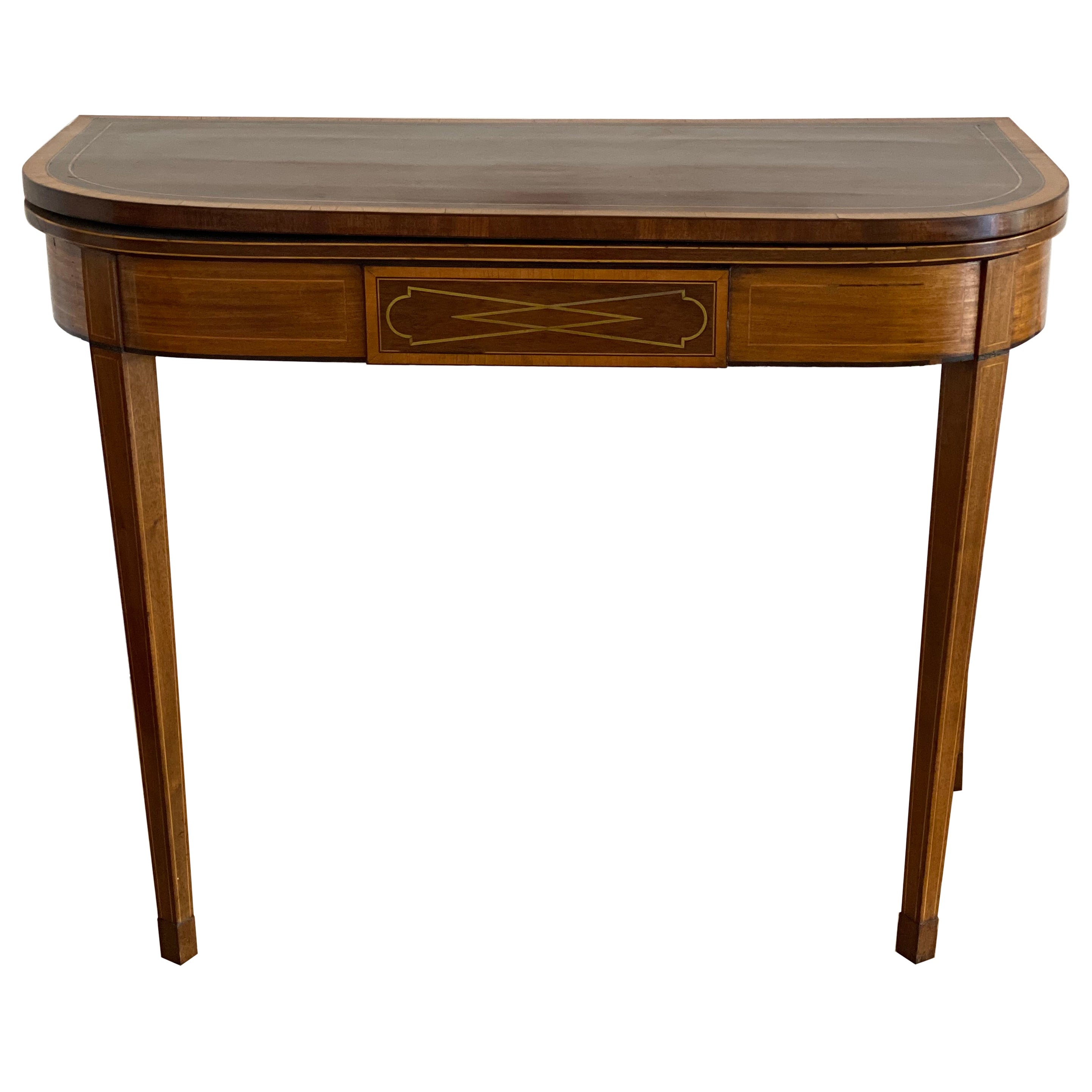 19th Century English Regency Mahogany Flip Top Games Table