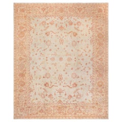 Authentic Turkish Oushak Handmade Wool Rug