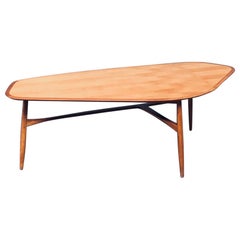 Moderner Boomerang-Couchtisch aus der Mitte des Jahrhunderts von Svante Skogh, Schweden 1960er Jahre