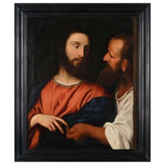 17th Century Venetian School "Christ of the Coin" Tiziano School