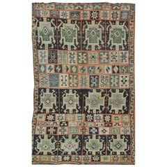 Vintage Hand-Knotted Beni Ourain Moroccan Rug