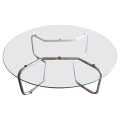 Base de mesa de centro de acero cromado según Milo Baughman