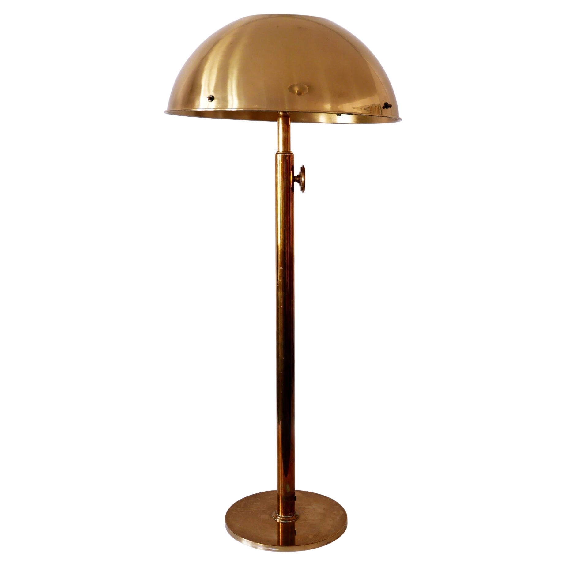 Rare Telescopic Mid-Century Modern Brass Floor Lamp by Florian Schulz 1970s