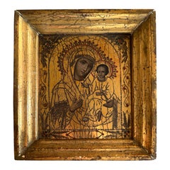 Icone della Madonna dipinte a mano, metà del XIX secolo