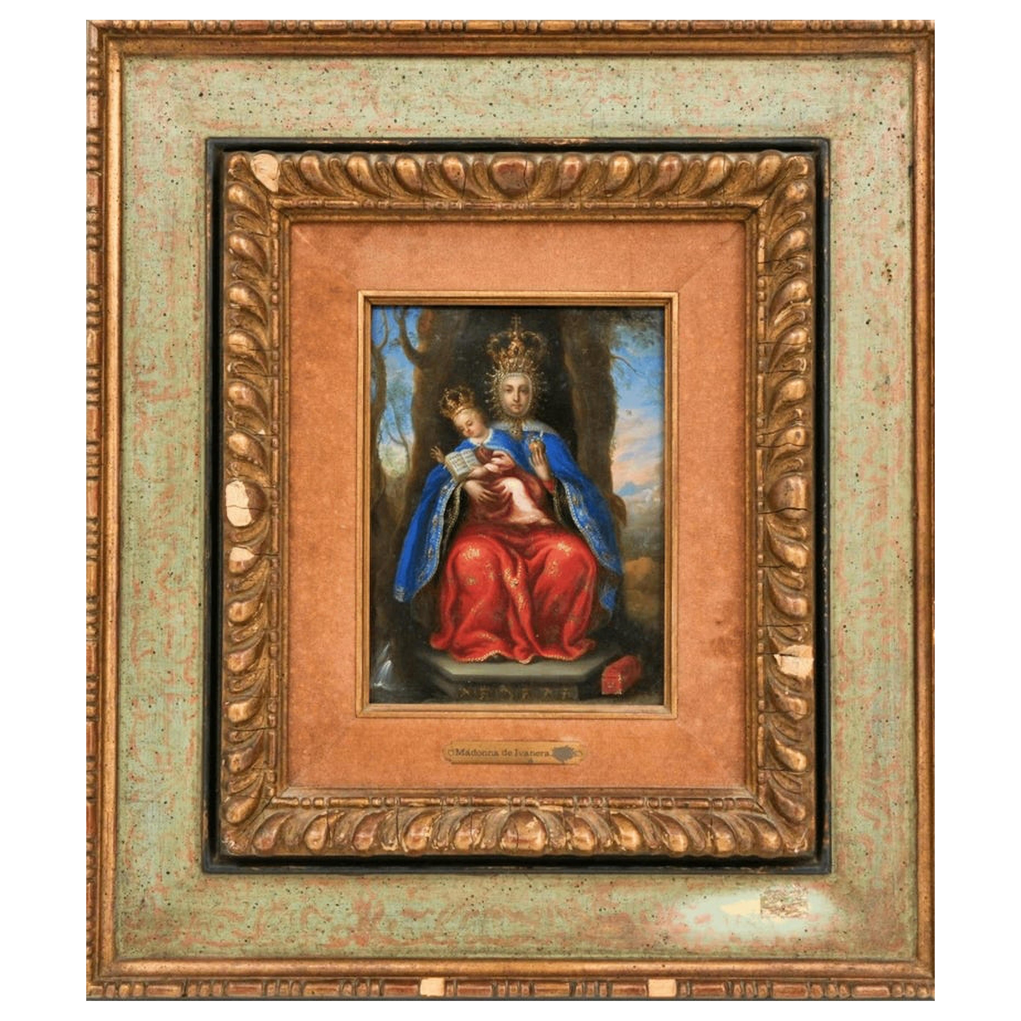 Our Lady of Valvanera, Oil on Copper. Spain, 17th century.
