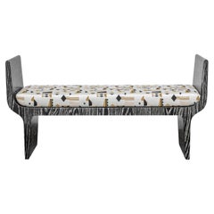 Copacabana Bench, Black Limed Oak by Duistt, Handcrafted in Portugal by Duistt