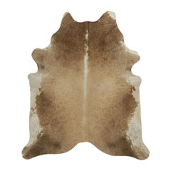 Rug & Kilim’s Extra Large Cowhide Rug in Beige-Brown and Cream Tones