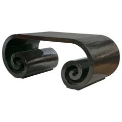 Lacquered Low Scroll Table