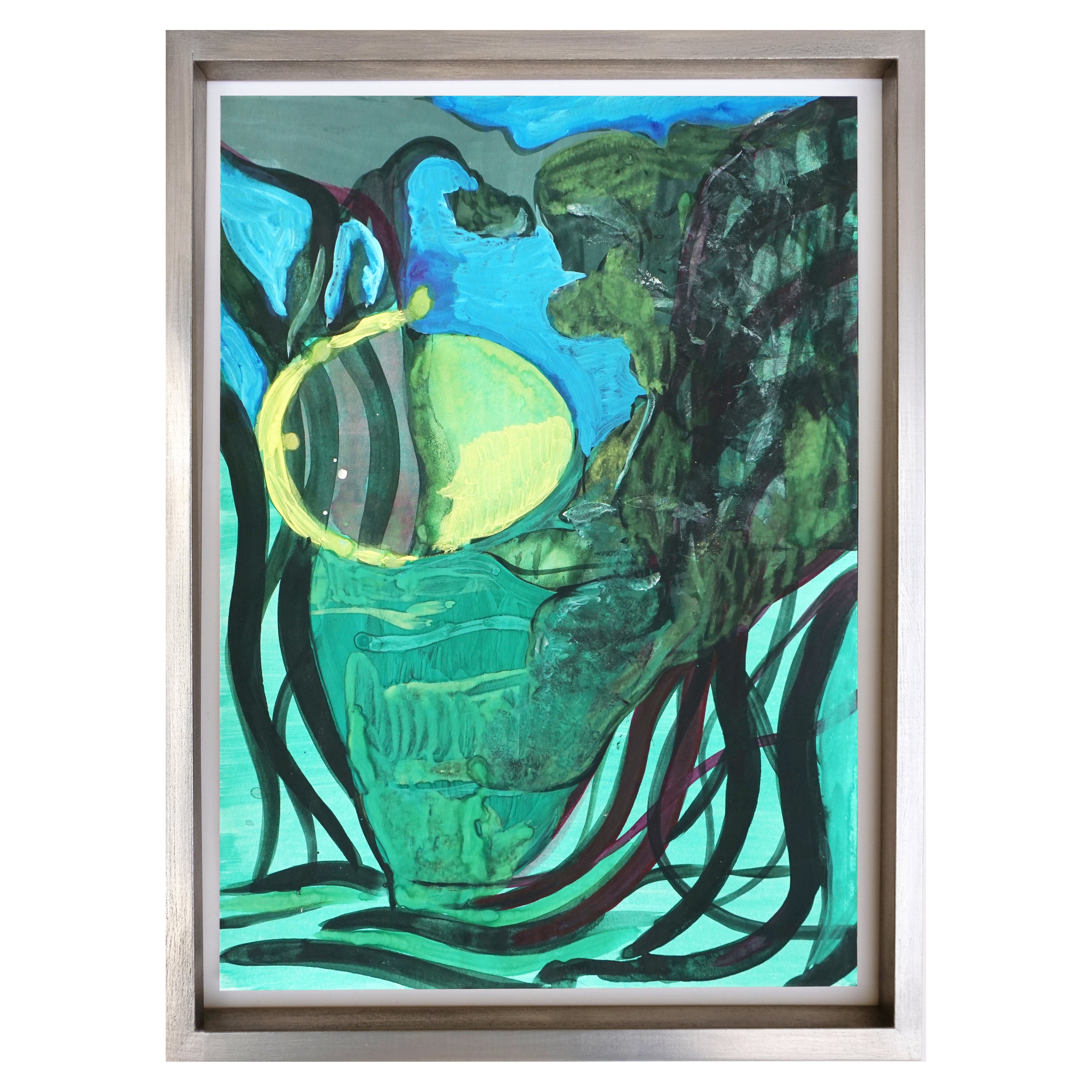 "Un cerchio di luce" 2019-20 Tempera e acrilico su carta di Alessandro Roma in vendita