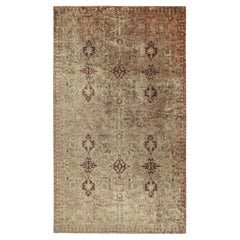 Tapis polonais ancien surdimensionné en rose avec motifs floraux  Rug & Kilim