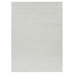 Rug & Kilim’s Textural Rug In Bright Solid White Tones and Striae