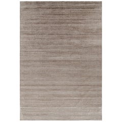 Rug & Kilim’s Textural Oversized Rug with Beige-Brown Tones and Striae