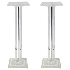 1970s Lucite Pedestals