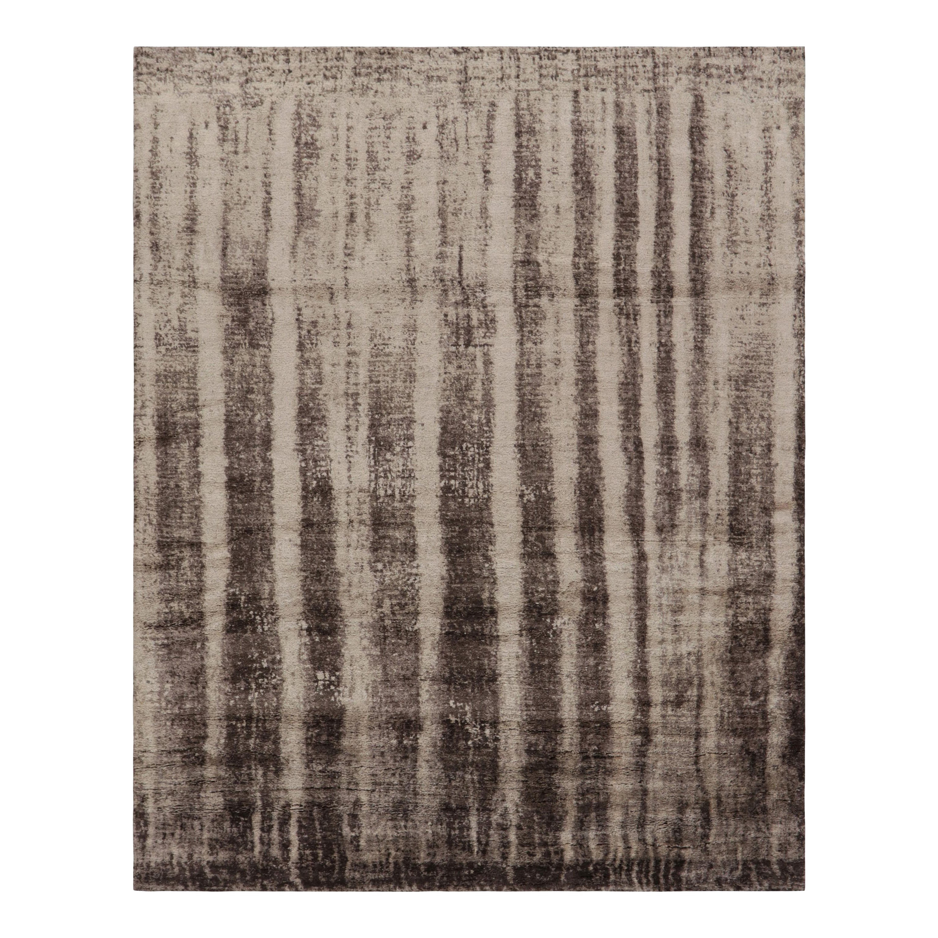Tappeto moderno Rug & Kilim con motivi astratti beige-marrone
