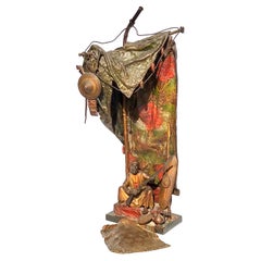 Antique Franz Xavier Bergman (1861-1936) Cold Painted Bronze Table Lamp